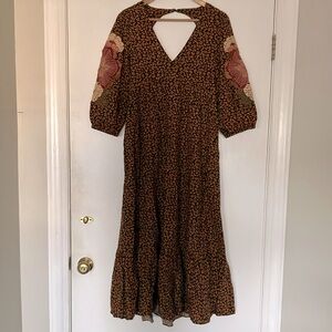 Farm for Anthropologie bohemian dress, size S, multicolor
